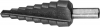 Сверло ЗУБР ступенчатое по сталям и цвет.мет.ст.Р6М5,d 4-20мм, 9ступ.d 4-20, L-75 мм,трехгран. хвост