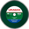 Алмазный диск 230х22,2мм URAGAN "CLEAN CUT" сплошной, влажная резка