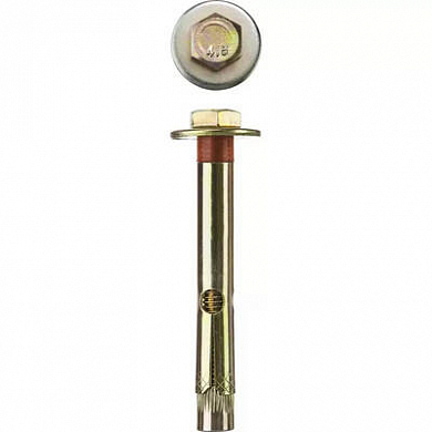 Болт анкерный ЗУБР с пластиковым кольцом, желтопассивированный, 12х110мм, ТФ6, 1шт