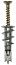 Дюбель ЗУБР "МАСТЕР" металлический со сверлом, для гипсокартона, с оцинкованным саморезом, 33 мм, 3 