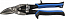 Ножницы по металлу рычажные высокомощные ЗУБР 260мм, правые, Cr-MO, режущая способность: холодноката