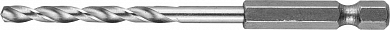 Сверло ЗУБР "ЭКСПЕРТ" по металлу шестигранный хвостовик 1/4", быстрорежущая сталь Р6М5, 3.5х88мм