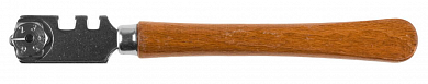 Стеклорез KRAFTOOL роликовый, 6 режущих элементов, с деревянной ручкой от компании ПРОМАГ