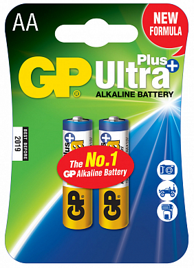 GP Алкалиновые батарейки Ultra Plus Alkaline 15А АA - 2 шт. на блистере