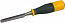 Стамеска KRAFTOOL "EXPERT" упрочненное полотно, ударочпрочная двухкомп ручка, стальной затыльник для
