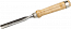 Стамеска-долото ЗУБР "ЭКСПЕРТ" полукруглая с деревянной ручкой, хромованадиевая сталь, 16мм