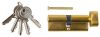 Механизм ЗУБР "МАСТЕР" цилиндровый, тип "ключ-защелка", цвет латунь, 5-PIN, 90мм