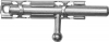Шпингалет накладной стальной "ЗТ-19305", малый, покрытие белый цинк, 65мм