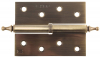 Петля дверная разъемная ЗУБР "ЭКСПЕРТ", 1 подшипник, цвет ст. латунь (AB), правая, с крепежом, 100х7