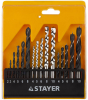 Набор STAYER "STANDARD": Сверла комбинированные, дерево (4-5-6-8-10мм), металл (2-3-4-6-8мм), бетон 
