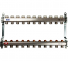 Блок коллекторный с ручными регулировочными клапанами 1' х 11 выходов 3/4' НР евроконус (SMS 0922 00