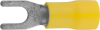 Наконечник СВЕТОЗАР для кабеля, изолированный, с вилкой, желтый, вн. d 4,3мм, под болт 8мм, провод 4
