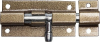 Задвижка накладная для окон и мебели "ШП-50 КМЦ", цвет коричневый металлик/цинк, 50мм
