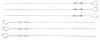 Шампуры KRAFTOOL "EXPERT" плоские, усиленные, нерж. сталь 2мм, длина 600мм, в блистере, 6шт