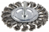 Щетка STAYER дисковая для дрели, сплет в пучки стальн зак проволока 0,5мм, 100мм
