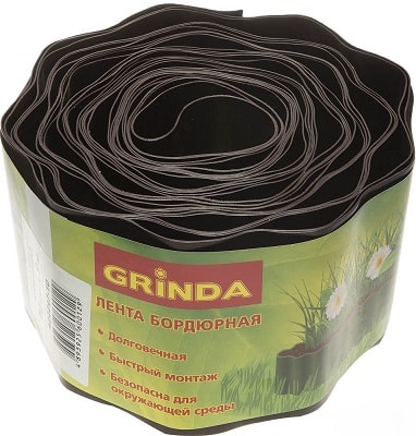Лента бордюрная Grinda, цвет коричневый, 20см х 9 м