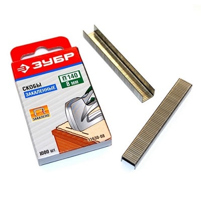 Скобы тип 140, 8 мм, особотвердые, ЗУБР 