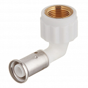 Угольник пресс 90 град 16х1/2'ВР ПВДФ белый (6PKW-1604) Henco 6PKW-1604 