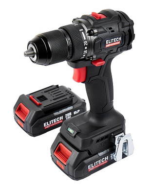 Дрель-шуруповерт, 20В, 2х4Ач, БЗП-13мм, 0-500/2000об/м, 60Нм. /Elitech HD205717 заказать на isnab.ru