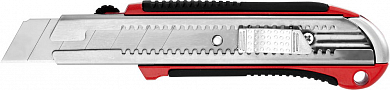 Нож URAGAN с выдвижным сегментированным лезвием, металлический обрезиненный корпус, автостоп, сталь  от компании ПРОМАГ