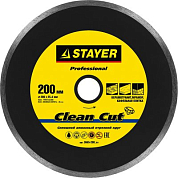 Алмазный диск 200х25,4мм STAYER "PROFESSIONAL", сплошной, влажная резка, для электроплиткореза STAYER 3665-200_z01 