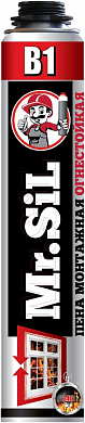 Пена монтажная Mr.SiL В1 профессиональная огнеупорная (750мл)  Mr.SiL В-750 