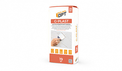 Шпаклевка финишная OPT G-PLAST ярко белая,гипсовая 19 кг