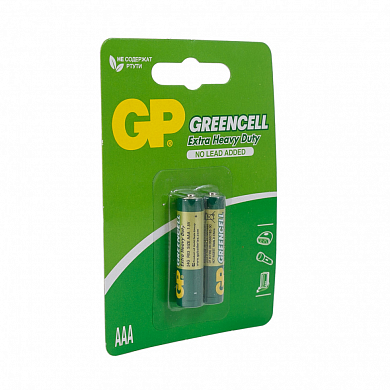 Солевые батарейки GP GreenCell 24G AAA - 2 шт. в блистре