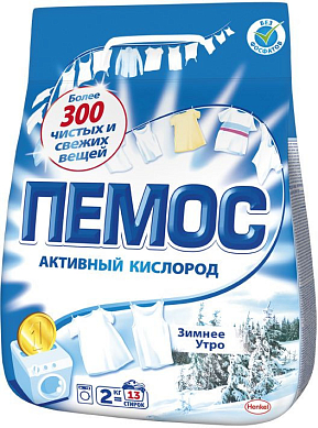 ПЕМОС Порошок стиральный Автомат Зимнее утро 2кг ПЕМОС 9000101022834 