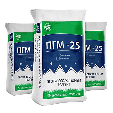 Противогололедный реагент ПГМ -25, 25кг до -25"С  ПГМ-25 