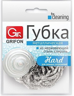 GRIFON губка из нержавеющей стали спираль 15гр 1шт в упаковке 1 шт GRIFON 4607699100019 