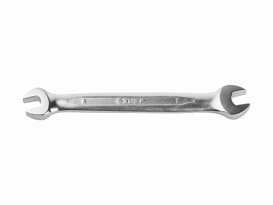 Ключ ЗУБР "ПРОФИ" гаечный рожковый, Cr-V сталь, хромированный, 6х7мм от компании ПРОМАГ