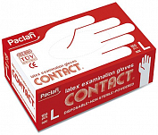 PACLAN Перчатки Contact из латекса размер L 100шт уп Paclan 5900942350124 