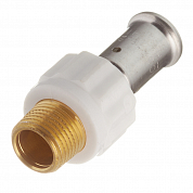 Муфта пресс 16х1/2'НР переходная, ПВДФ белая (17PKW-1604) Henco 17PKW-1604 