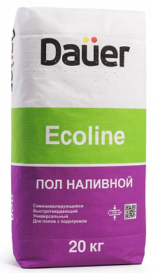 Наливной пол быстротвердеющий (хождение через 3 часа) DAUER ECOLINE 20кг РОССИЯ DE-20 