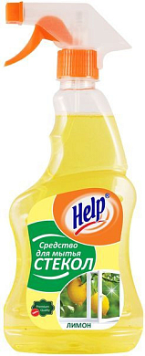 HELP Средство для мытья стекол с курком Лимон 500 мл HELP 4605845000442 