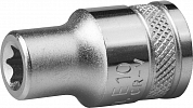Торцовая головка KRAFTOOL "INDUSTRIE QUALITAT", Cr-V, внешний TORX, хромосатинированная, 1/2", Е 10 KRAFTOOL 27810-10 
