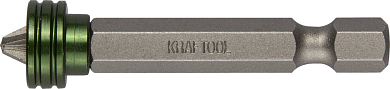 Биты KRAFTOOL "ЕХPERT", с магнитным держателем-ограничителем, тип хвостовика E 1/4", PH2, 50 мм, 1 ш KRAFTOOL 26128-2-50-1 