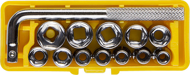 Набор STAYER Торцовые головки "MASTER" POCKET в пласт боксе, 13 предметов STAYER 2-26089-H13 