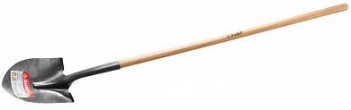 Лопата ЗУБР "МАСТЕР" ЗАВИДОВО штыковая, деревянный черенок из дуба, 290х210x1500мм от компании ПРОМАГ