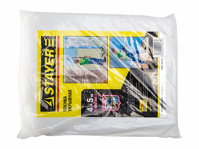 Пленка STAYER "PROFI" защитная укрывочная, LDPE, 30 мкм, 4 х 5 м STAYER 12253-04-05 