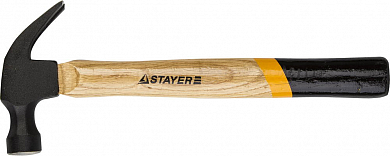 Молоток-гвоздодер STAYER "MASTER" с деревянной рукояткой, 450г от компании ПРОМАГ