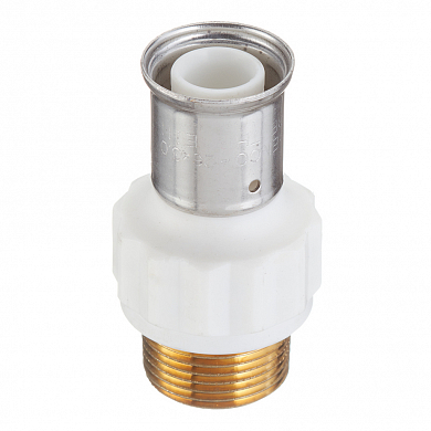 Муфта пресс 26х1'НР переходная, ПВДФ белая (17PKW-2606) Henco 17PKW-2606 