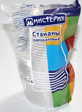 МИСТЕРИЯ стакан для холодных и горячих напитков 200 мл полупрозрачный 12 шт МИСТЕРИЯ 4605033181236 