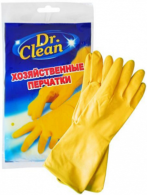 DR. CLEAN Хозяйственные резиновые перчатки оранжевые Размер S DR. CLEAN 4607145644869 