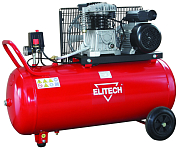 ELITECH Компр.рем.2,2кВт,1ф,10бар,390л/мин,100л,80/85кг  КР100/AB360/2.2 