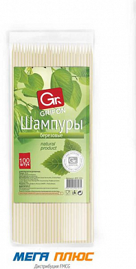GRIFON Шампуры деревянные, 200 мм в упаковке, 100 шт. GRIFON 4607694001014 