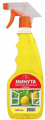 МИНУТА Средство для мытья стекол с курком Лимон 500 мл HELP 4605845002217 