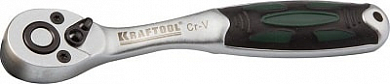 Трещотка для торцовых головок KRAFTOOL "PRO", Сr-V сталь, 72 зубца, изогнутая, 3/8" KRAFTOOL 27795-3/8_z02 