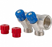 Коллектор 1' х 2 выхода 3/4' ЕК с вентилями (VTc.560.NE.060502) VALTEC VTc.560.NE.060502 